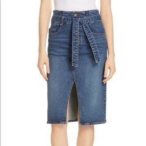 VERONICA BEARD Denton High Waist Denim Skirt